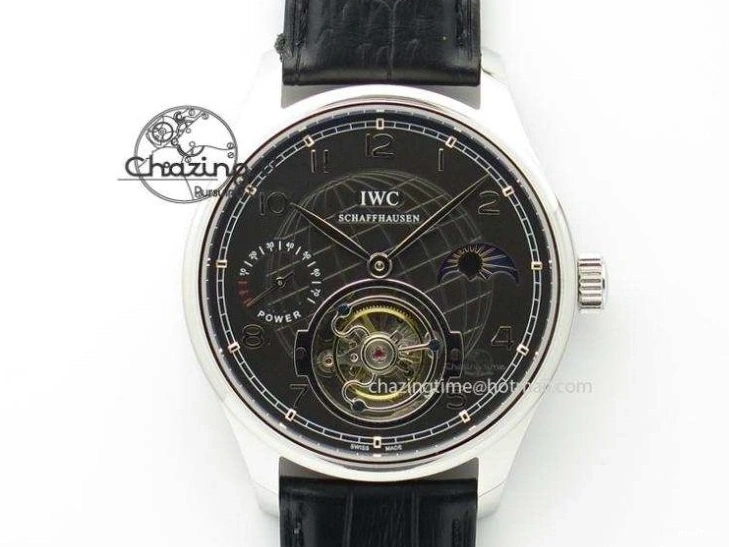 MIROTIME 0408 Portuguese Real PR Real Annual Calendar IW5035 YLF 1:1 Best Edition Black Dial On Leather Strap A Soft 7240
